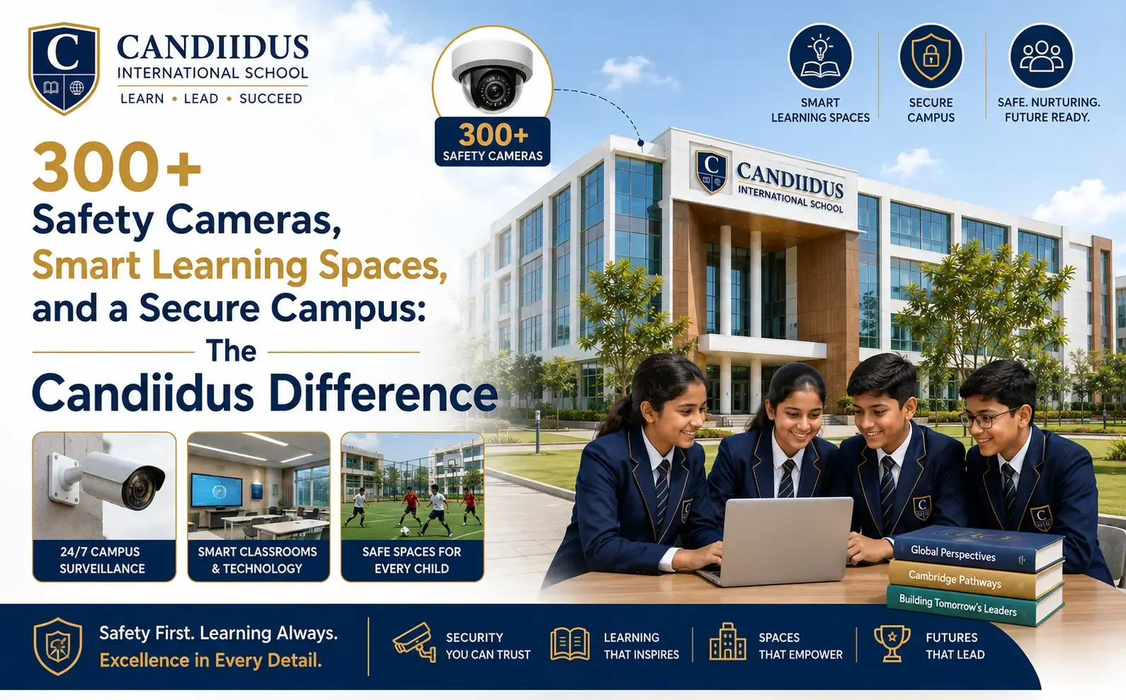 300+ Safety Cameras, Smart Learning Spaces, and a Secure Campus: The Candiidus Difference